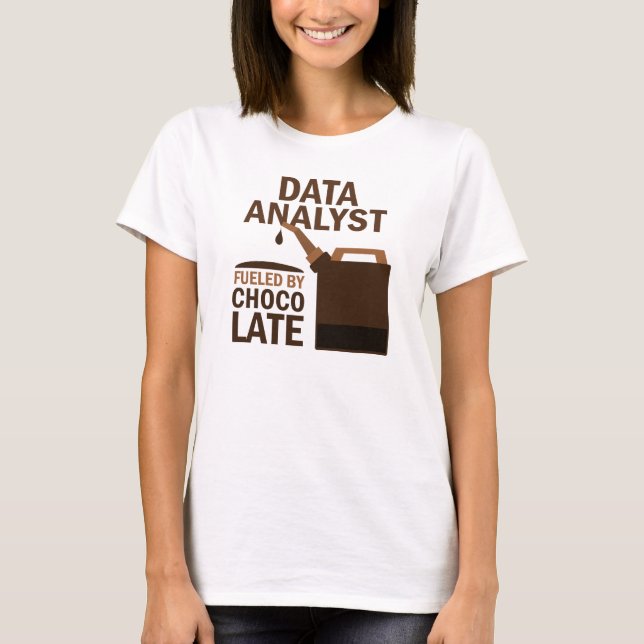 T-shirt Chocolat (drôle) d'analyste de données (Devant)