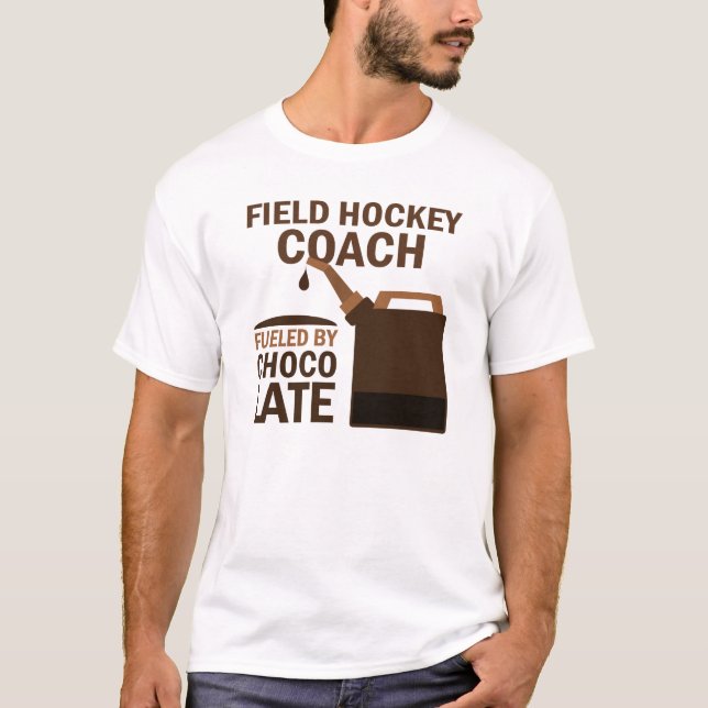 T-shirt Chocolat (drôle) de car d'hockey de champ (Devant)