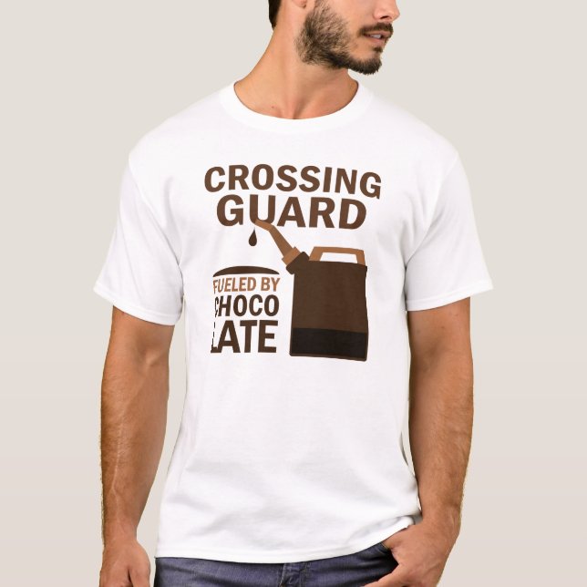 T-shirt Chocolat (drôle) de garde de croisement (Devant)
