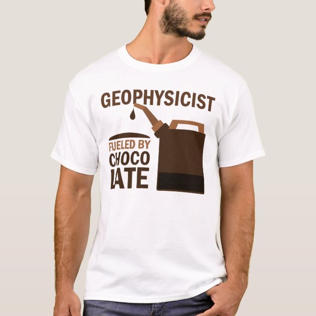 T-shirt Chocolat (drôle) de géophysicien (Devant)