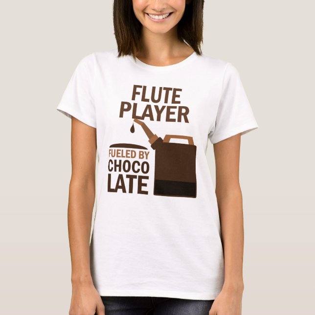 T-shirt Chocolat (drôle) de joueur de cannelure (Devant)