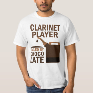 T-shirt Chocolat (drôle) de joueur de clarinette