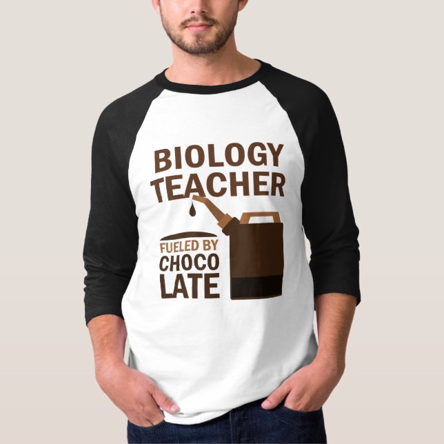 T-shirt Chocolat (drôle) de professeur de biologie (Devant)