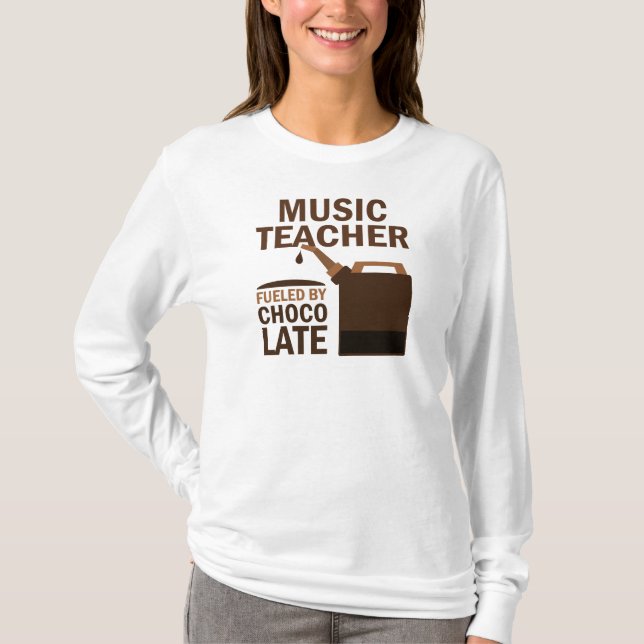T-shirt Chocolat (drôle) de professeur de musique (Devant)