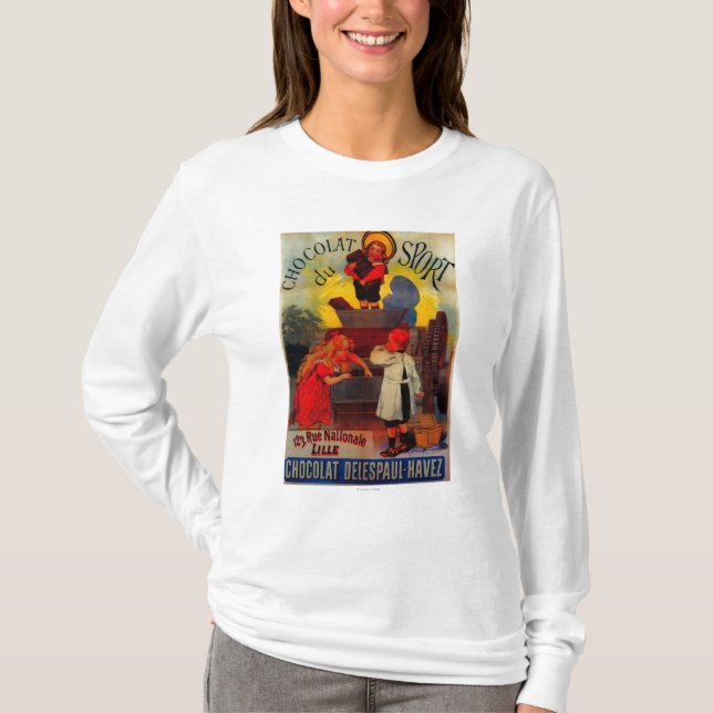 T-shirt Chocolat du Sport Vintage PosterEurope (Devant)