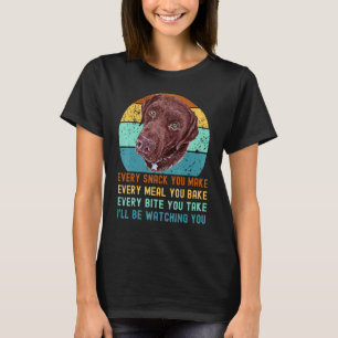 T-shirt Chocolat Lab Labrador Retriever Dog Chaque Snack Y