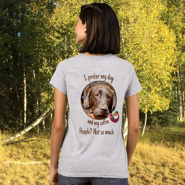T-shirt Chocolat Labrador Custom Photo Coffee Cup (Créateur téléchargé)