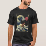 T-shirt Chocolat Labrador Japonais Kanagawa Wave Funny Su<br><div class="desc">Chocolat Labrador Japonais Kanagawa Vague Surf amusant Chien</div>