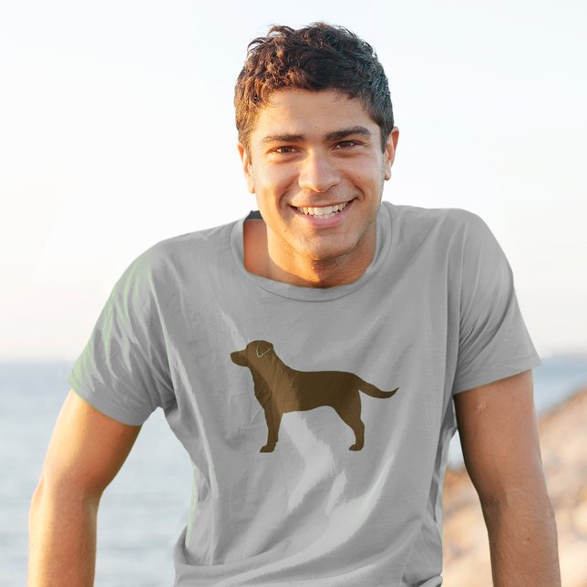 T-shirt Chocolat Labrador Retriever Brown Lab Silhouette (Créateur téléchargé)