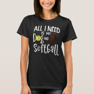 T-shirt Chocolat Labrador Retriever Chien Softball Joueur