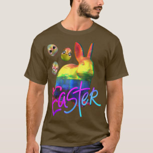 T-shirt Chocolat Lapin de Pâques Anime Kawaii Oeuf de Pâqu