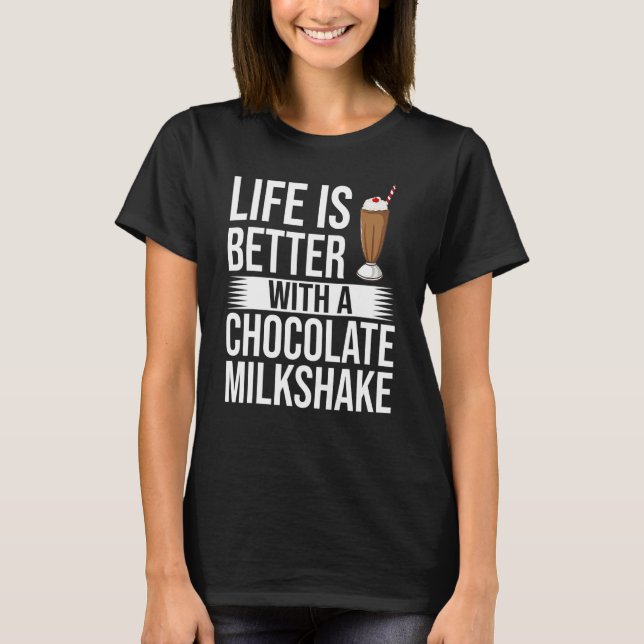 T-shirt Chocolat Milkshake Lait Choco Shake Boire (Devant)