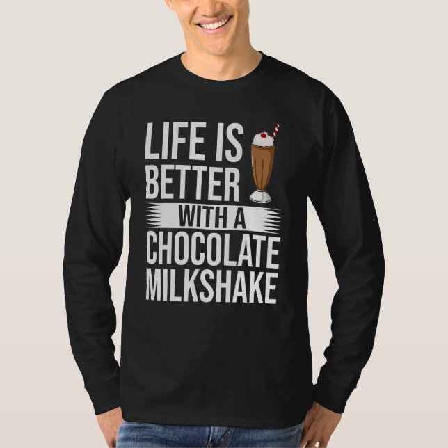 T-shirt Chocolat Milkshake Lait Choco Shake Boire (Devant)