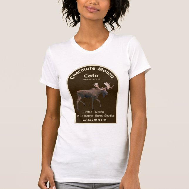T-shirt Chocolat Moose Café (Devant)