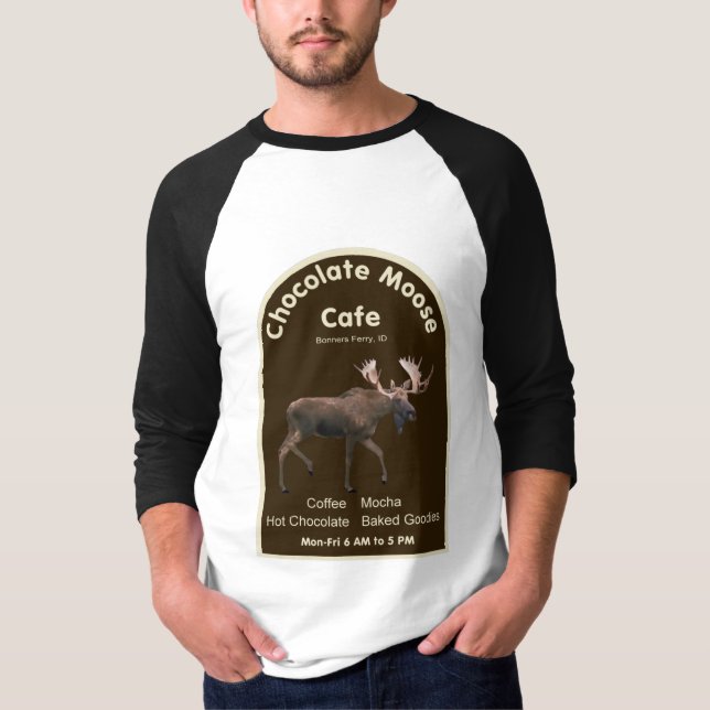 T-shirt Chocolat Moose Café (Devant)