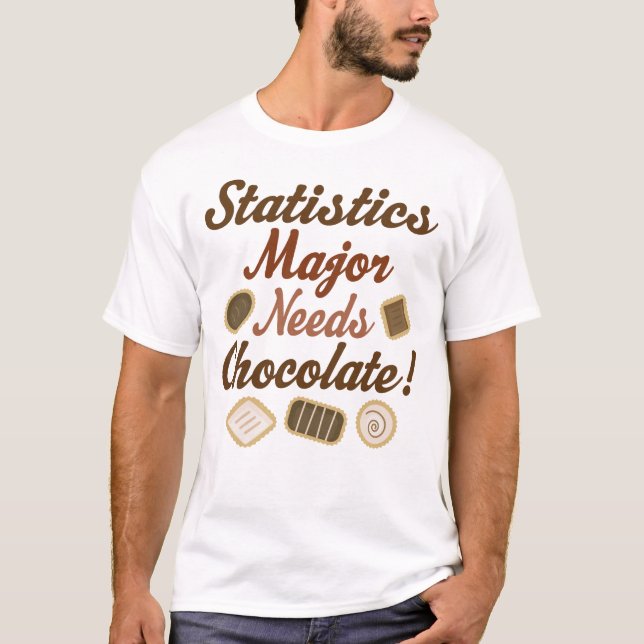 T-shirt Chocolat principal de statistiques (Devant)