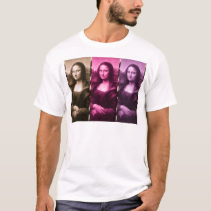 T-shirt Chocolat rose violet Poster de animal Mona Lisa