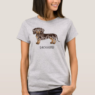 T-shirt Chocolat & Tan Dapper Cheveux Courte Dachshund & T