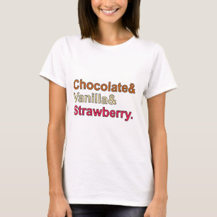 T-shirt Chocolat vanille fraise Napolitaine Crème glacée