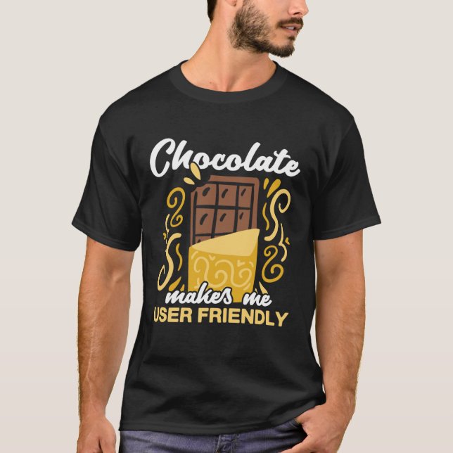 T-shirt Chocolate  chocolate bar  chocolate chocoholic (Devant)