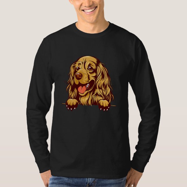 T-shirt Chocolate Cocker Spaniel Dog  Puppy Animal  Dog (Devant)