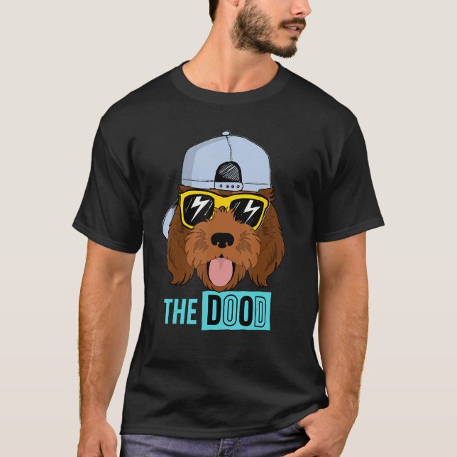 T-shirt Chocolate Golden Doodle Dog The Dood Brown Goolden (Devant)