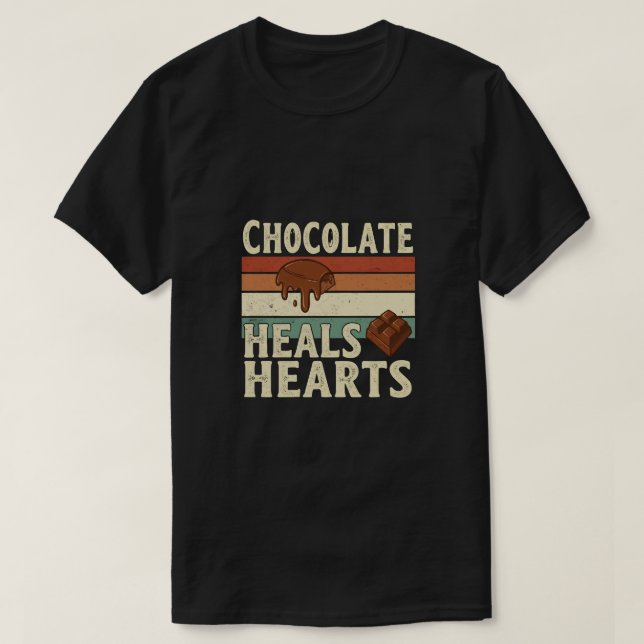 T-shirt Chocolate Heals Hearts Tee (Design devant)