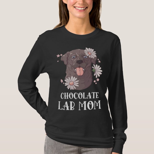 T-shirt Chocolate Lab Mom Labrador Retriever Dog (Devant)