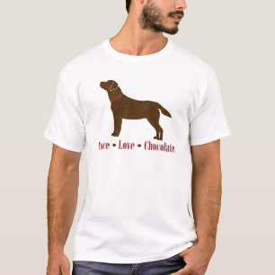 T-shirt Chocolate Lab Peace Love