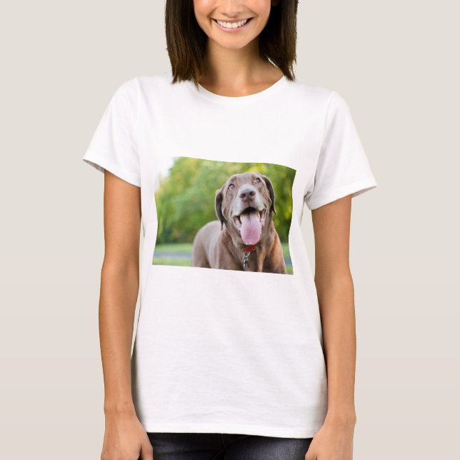 T-shirt Chocolate Labrador Dog (Devant)