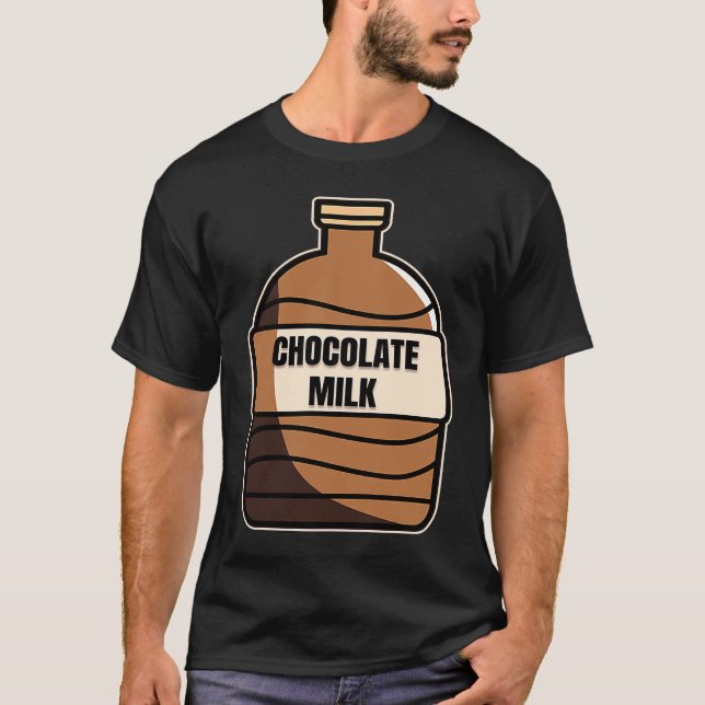 T-shirt Chocolate Milk Costume Food Eater Graphic (Devant)