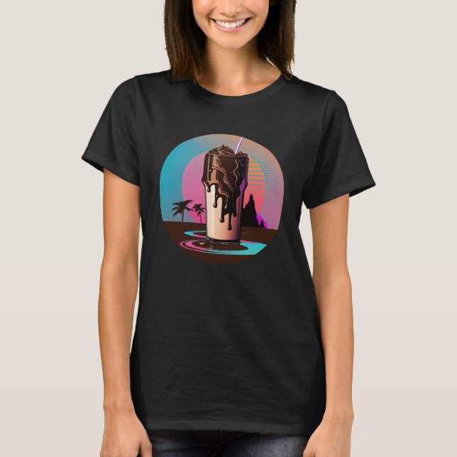 T-shirt Chocolate Milk Synthwave 80s Retrowave Aesthetic (Devant)
