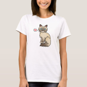 T-shirt Chocolate Point Tabby Birman et Ragdoll Love.png