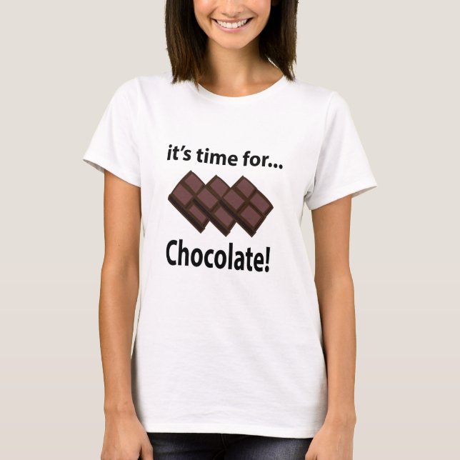 T-shirt Chocolatier Chocolat C'est L'heure Du Chocolat (Devant)