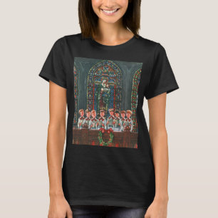 T-shirt Chœur d'enfants chantant Noël vintage dans une égl