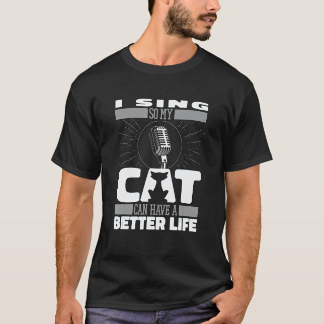 T-shirt Choirmaster Cat Singing   Singer Choir Director (Devant)