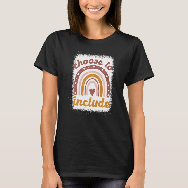 T-shirt Choisir D'Inclure L'Autisme Enseignant De L'Éducat (Devant)