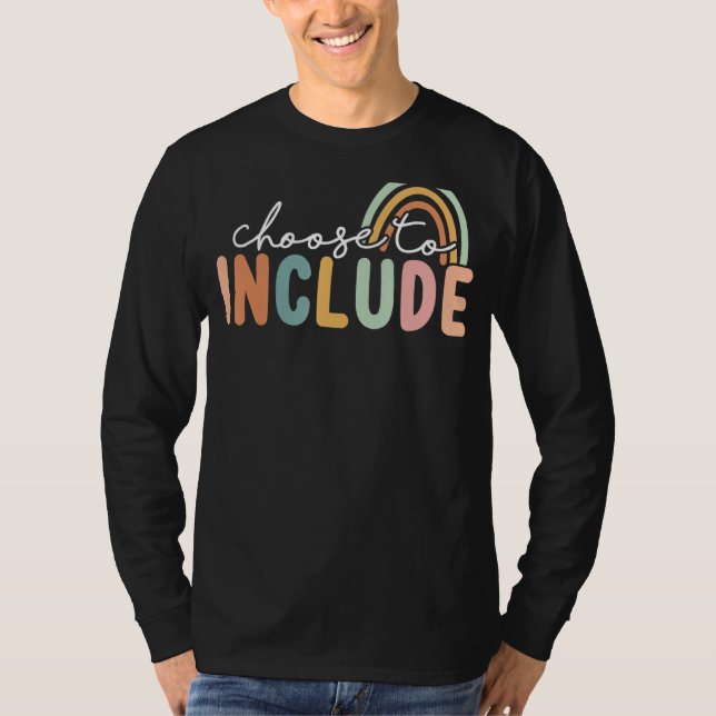 T-shirt Choisir d'inclure pour l'enseignant en autisme Édu (Devant)