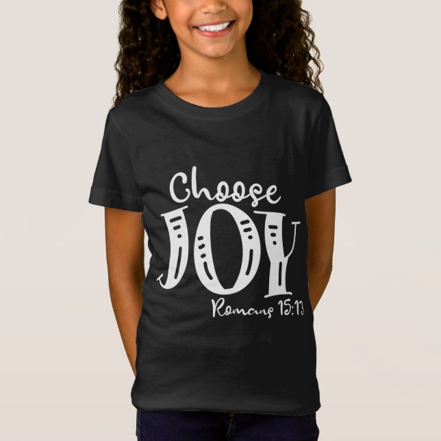 T-Shirt Choisir Joy Love Et Happiness Design (Devant)