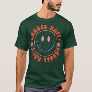 T-shirt Choisir Joyeuses Filles Sourire Sourire Visage Bon