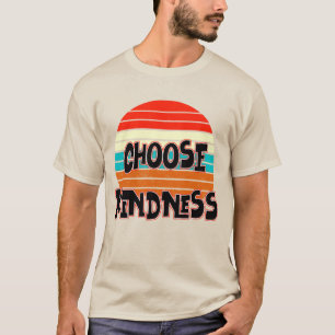 T-shirt Choisir la gentillesse - Coucher de soleil bleu or