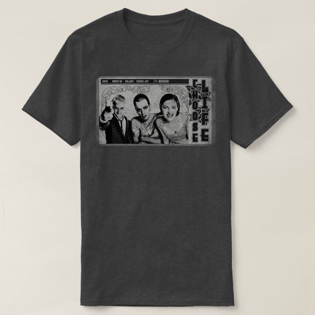 T-shirt Choisir le site Web Life BW (Design devant)