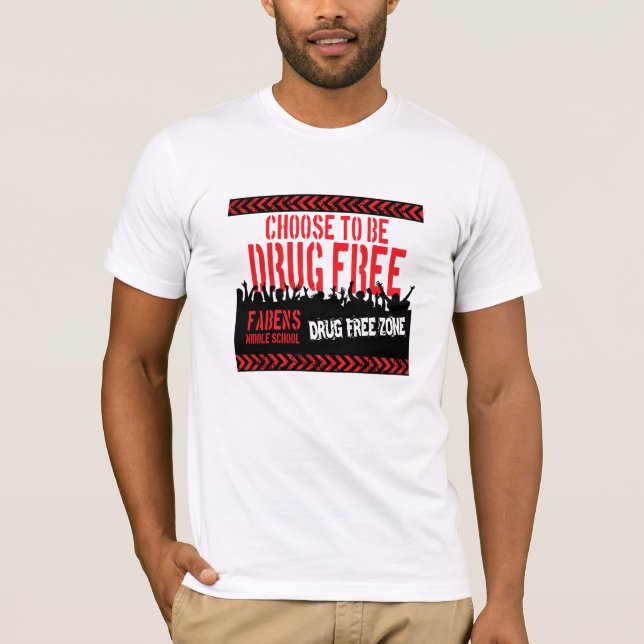 T-shirt Choisissez d'être drogue libre (Devant)