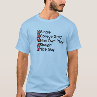 T-shirt Choisissez, diplômé, liste de contrôle droite et