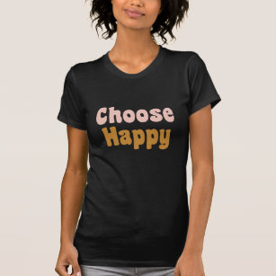 T-shirt Choisissez Happy Retro Lettering Graphic Tee T-Shi