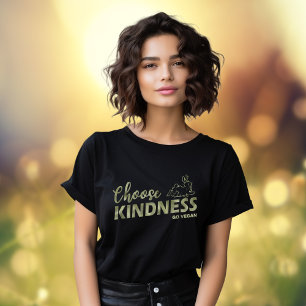 T-shirt Choisissez Kindness Green Foil Go Vegan
