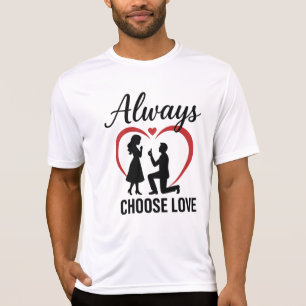 T-shirt Choisissez toujours Love Men's Sport-Tek concurren