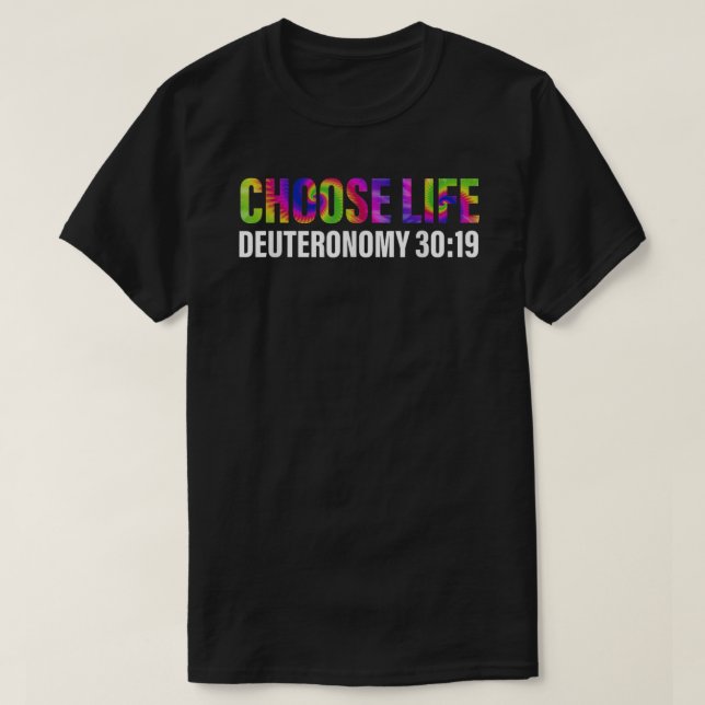 T-shirt Choisissez Vie Deutéronome 30 19 Vêtements (Design devant)