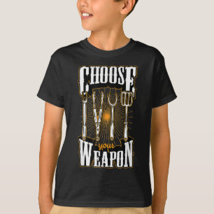 T-shirt Choisissez Votre Arme Grill Ustensiles Funny Bbq G