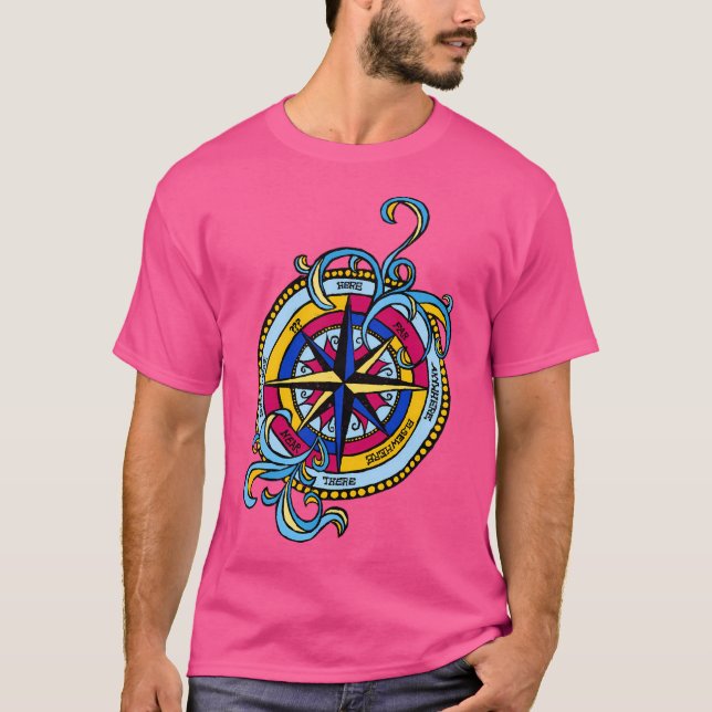 T-shirt Choisissez votre Compass Aventure Bleu (Devant)